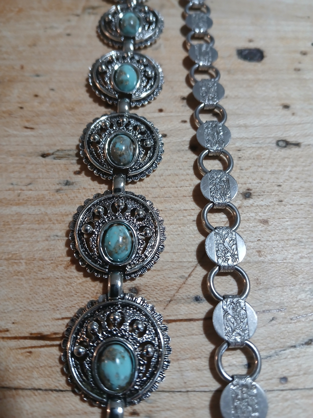 Vintage Sarah Coventry Silver Bracelets Lot Of Two 7"